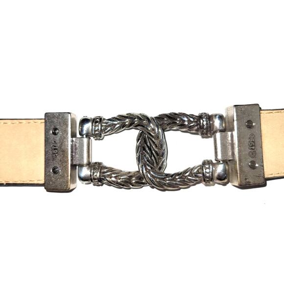 Vintage Brighton Leather Belt Size S Brown Engraved Buckle Western Chic USA EUC main image 11
